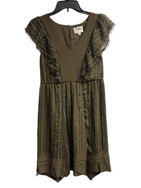 Holding Horses Anthropologie Mini Dress W/ Ruffles And Stripes Small